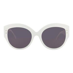 Alaia Womens Round/Oval White White Grey Fashion Designer Eyewear